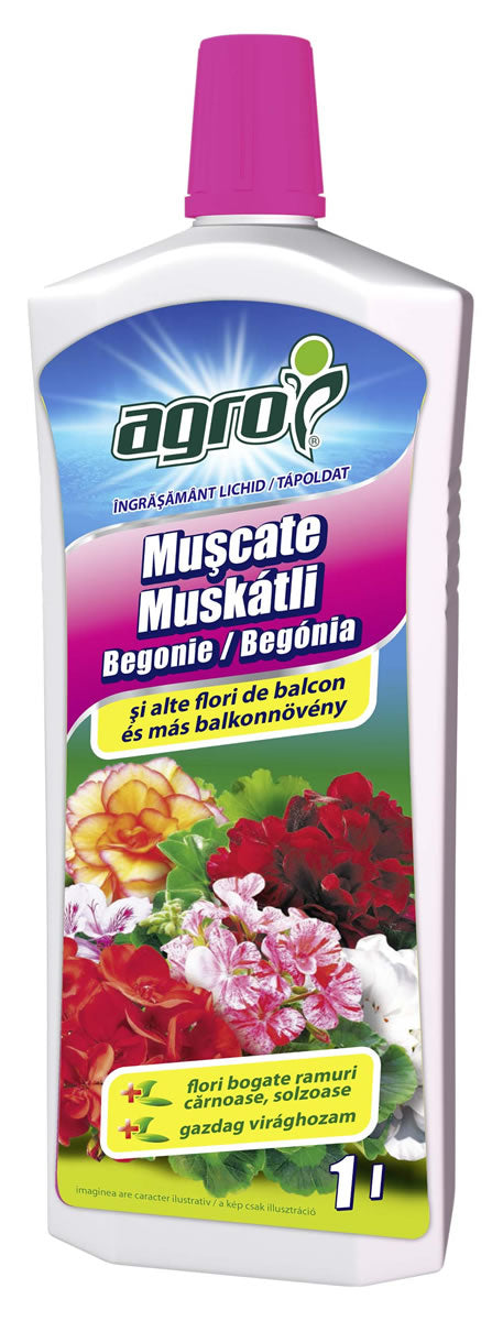 Îngrășământ mușcate și flori balcon 1 l